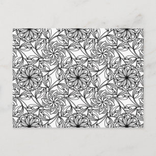 Abstract Mandala Adult Coloring Briefkaart #2