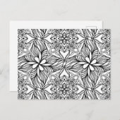 Abstract Mandala Adult Coloring Briefkaart #4b (Voorkant / Achterkant)