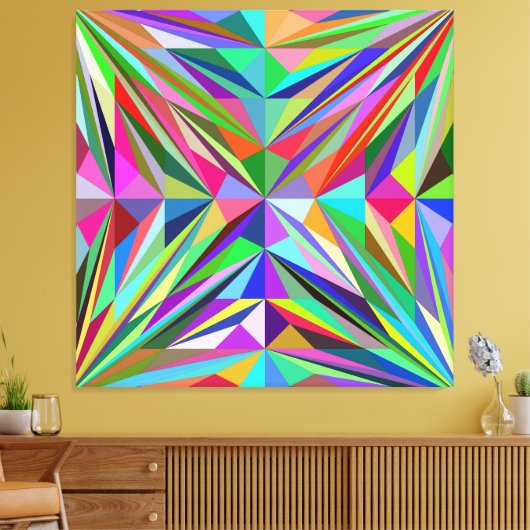 Abstract Mandala Canvas Afdruk (Insitu (Woonkamer))