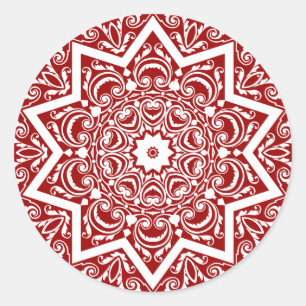 Abstract Mandala Design Ronde Sticker