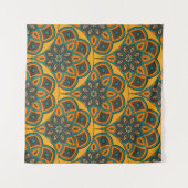 Abstract mandala fish scale seamless pattern. Orna Wandkleed (Voorkant (horizontaal))