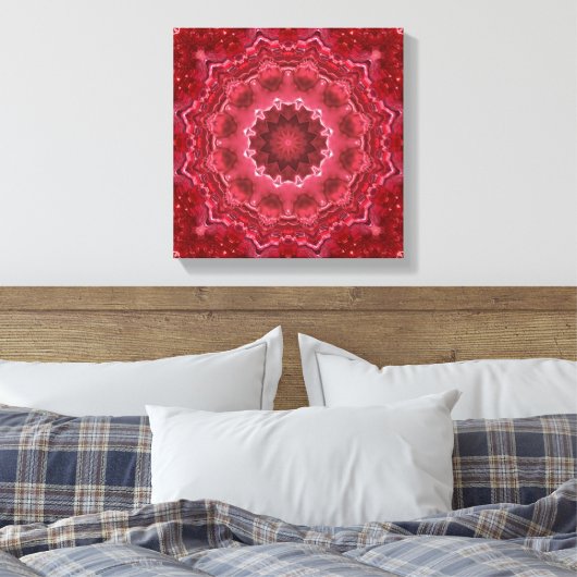 Abstract, mandala, kaleidoscoop canvas afdruk (Insitu (Slaapkamer))