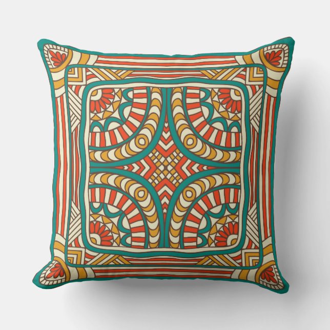 Abstract Mandala Pillow Kussen (Voorkant)