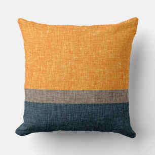 Abstract Mandarijn Sinaasappel Tan Blauwgroen Gree Kussen