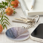 Abstract Marble Acrylic Keychain with Gold Accents (Voorkant Rechts)