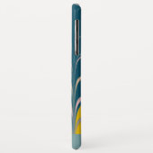 Abstract Marble Modern Ebru Patroon Blauwgroen en Case-Mate iPhone Case (Achterkant/links)