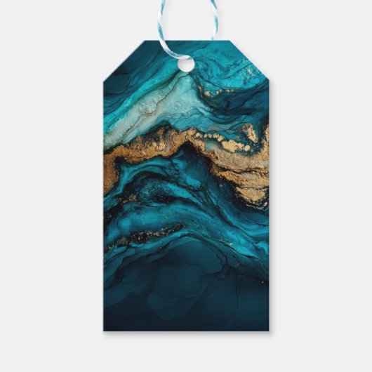 Abstract marine  cadeaulabel (Voorkant)