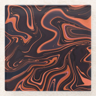 Abstract marmer: artistieke textuur achtergrond glazen onderzetter