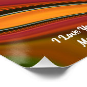 Abstract marmer Vloeibaar Kleurrijk Glanzend Poste Perfect Poster (Hoek)