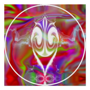 Abstract marmer Vloeibaar Kleurrijk Glanzend Poste Perfect Poster