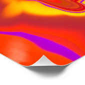 Abstract marmer Vloeibaar Kleurrijk Glanzend Poste Perfect Poster (Hoek)