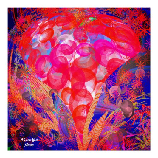Abstract marmer Vloeibaar Kleurrijk Glanzend Poste Perfect Poster (Voorkant)