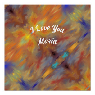 Abstract marmer Vloeibaar Kleurrijk Poster Perfect Poster