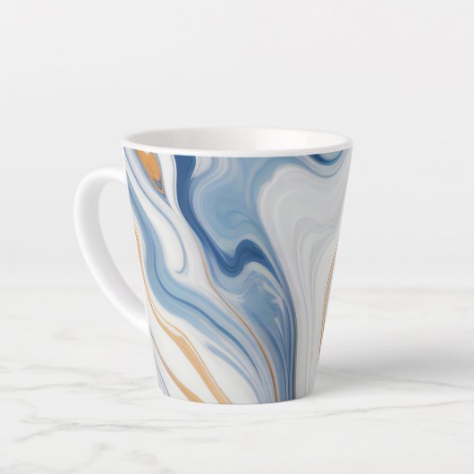 Abstract marmeren ontwerp latte mok (Linkerhoek)