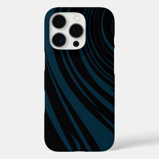 Abstract marmerpatroon in zwart en Blauwgroen Case-Mate iPhone Case (Achterkant)