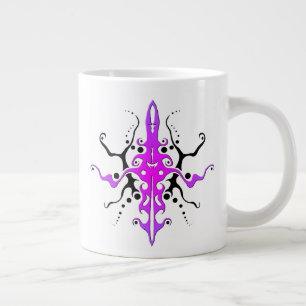 Abstract Masker Tribal Tattoo Design - roze Extra Grote Beker