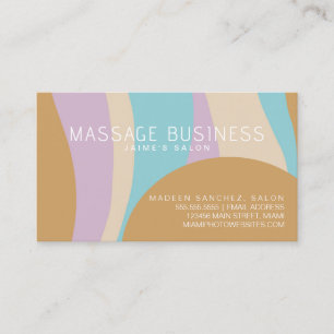 Abstract Massagesalon Groovy Haarontwerper Visitekaartje