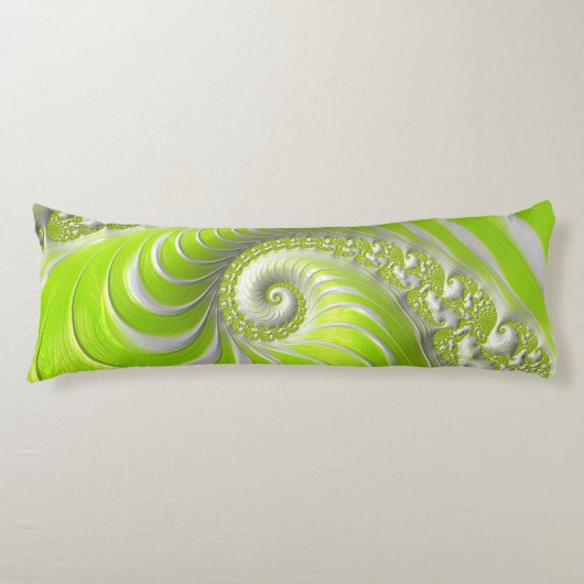 Abstract Matig Spiral Fractal Lichaamskussen (Voorkant)