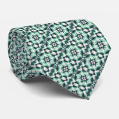 Abstract Medallion Pattern – in tinten groen Stropdas (Opgerold)