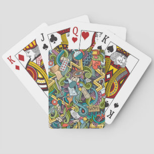 Abstract medisch pictogrampatroon pokerkaarten