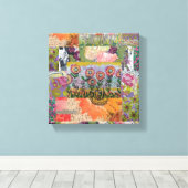 Abstract meerdere bloemen 3 canvas afdruk (Insitu (Houten vloer))