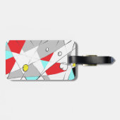 Abstract Meerkleurig Bagagelabel (Achterkant horizontaal)