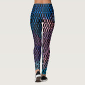 Abstract, meerkleurig patroon, netpatroon, kant leggings (Achterkant)