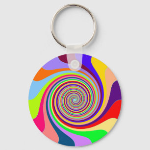 Abstract meerkleurig Sleutelhanger voor wervelkolo