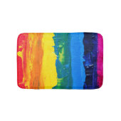 Abstract meerkleurig streepontwerp badmat (Voorkant)
