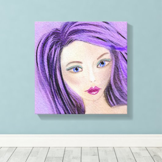 Abstract Meisje Canvas Art Print (Insitu (Houten vloer))