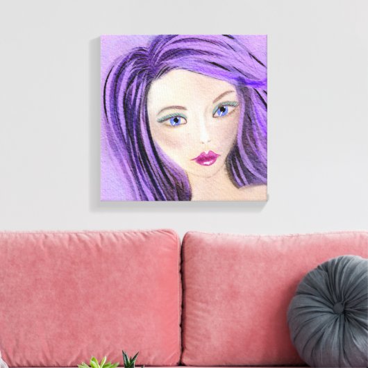 Abstract Meisje Canvas Art Print (Insitu (Woonkamer))