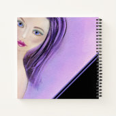 Abstract Meisje Gepersonaliseerd Notitieboek (Achterkant)
