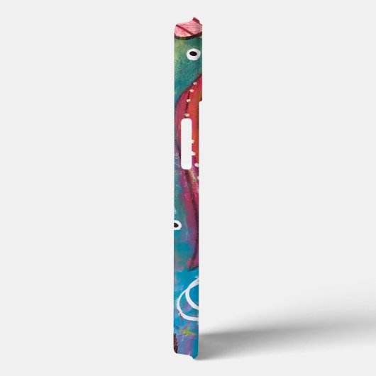 Abstract meisje Kleurrijk Roze Groen Sinaasappel Case-Mate iPhone Case (Achterkant / Rechts)