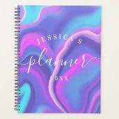 Abstract meisje Paars roze Iridescent Holographic Planner (Voorkant)