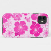 Abstract meisjesachtige roze bloemen Case-Mate iPhone case (Achterkant (horizontaal))