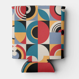 Abstract Memphis: geometrische  stijl. Blikjeskoeler