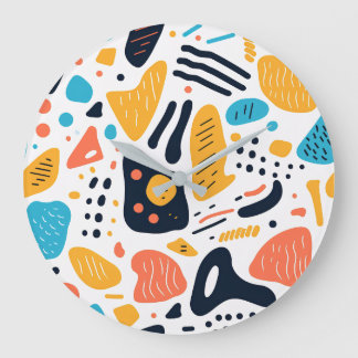 Abstract Memphis stijl organische vormen patroon Grote Klok