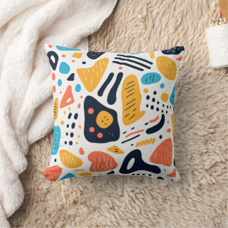 Abstract Memphis stijl organische vormen patroon Kussen