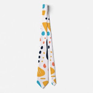 Abstract Memphis stijl organische vormen patroon Stropdas