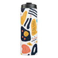 Abstract Memphis stijl organische vormen patroon