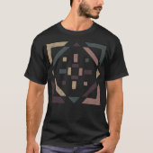 Abstract met aardetinten - Distressed Geometry T-shirt (Voorkant)