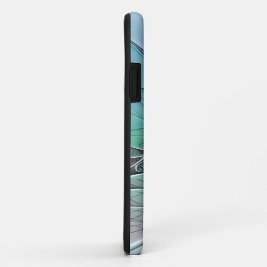 Abstract met blauwe, moderne fractale kunst Case-Mate iPhone case (Achterkant/rechts)