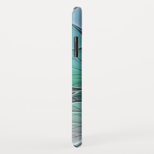 Abstract met blauwe, moderne fractale kunst Case-Mate iPhone case (Achterkant/rechts)