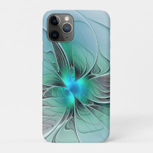 Abstract met blauwe, moderne fractale kunst iPhone 11 pro hoesje