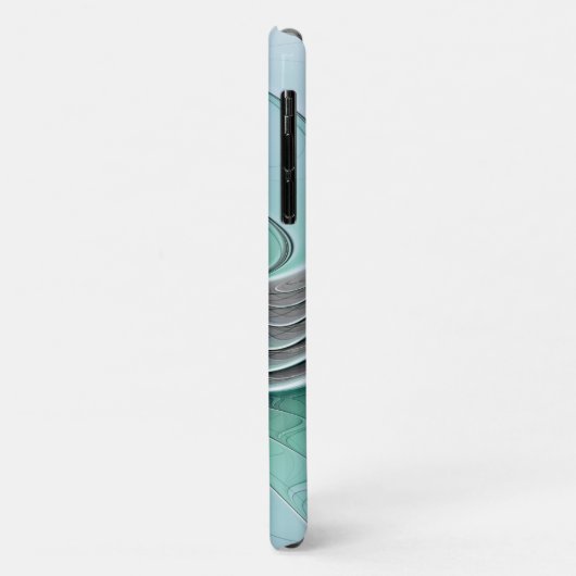 Abstract met blauwe, moderne fractale kunst Case-Mate iPhone case (Achterkant/links)