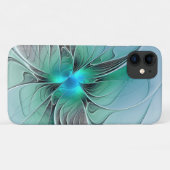 Abstract met blauwe, moderne fractale kunst Case-Mate iPhone case (Achterkant (horizontaal))