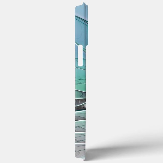 Abstract met blauwe, moderne fractale kunst Case-Mate iPhone case (Achterkant / Rechts)