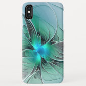 Abstract met blauwe, moderne fractale kunst Case-Mate iPhone case (Achterkant)