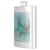 Abstract met blauwe, moderne fractale kunst flacon (Links)