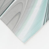 Abstract met blauwe, moderne fractale kunst fleece deken (Hoek)